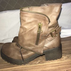 Brown Combat Boots